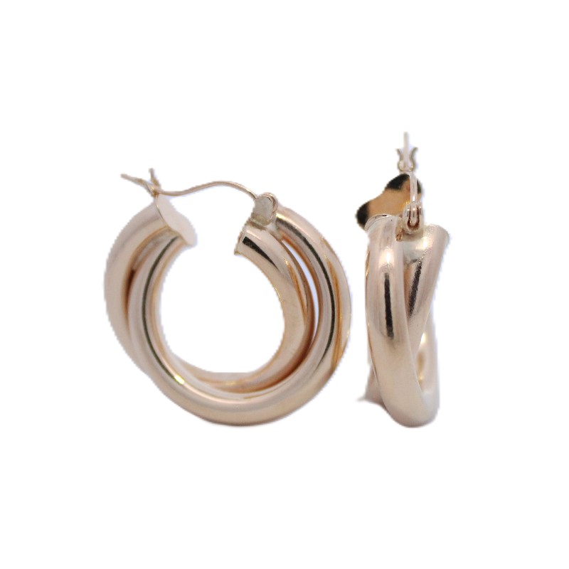 Estate X Hoop Earrings